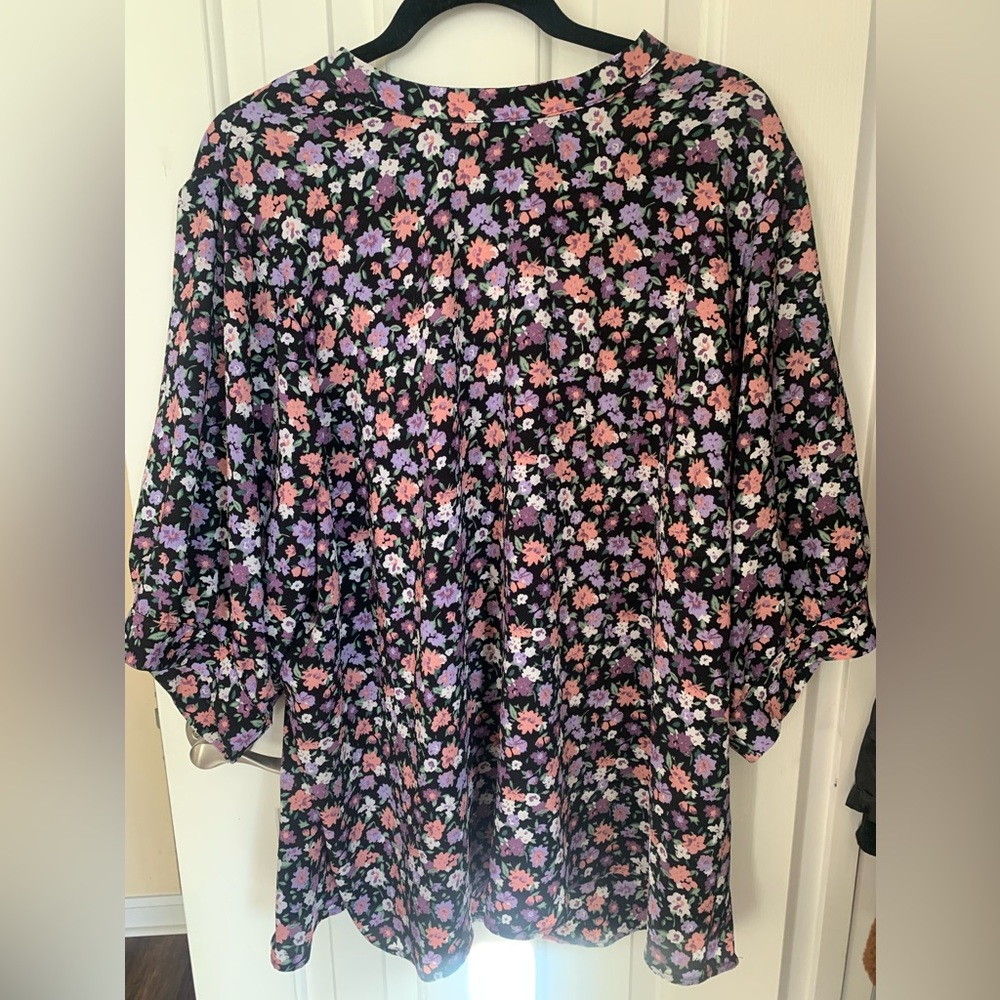 Size 22 High Neck Floral Blouse